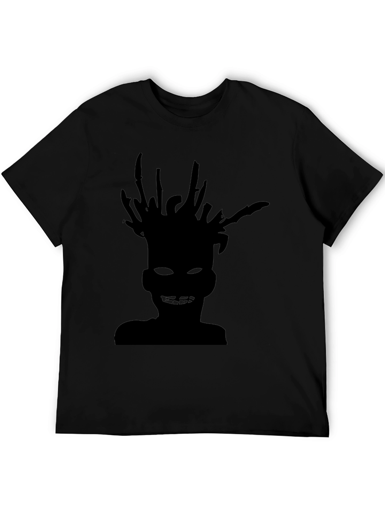 Unique Silhouette Graphic Black T-Shirt