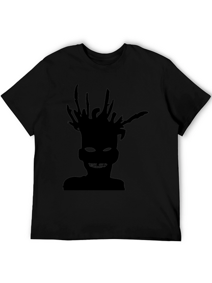 Unique Silhouette Graphic Black T-Shirt