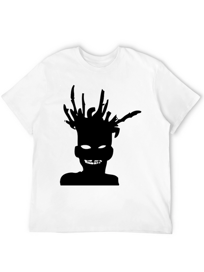 Unique Silhouette Graphic Black T-Shirt