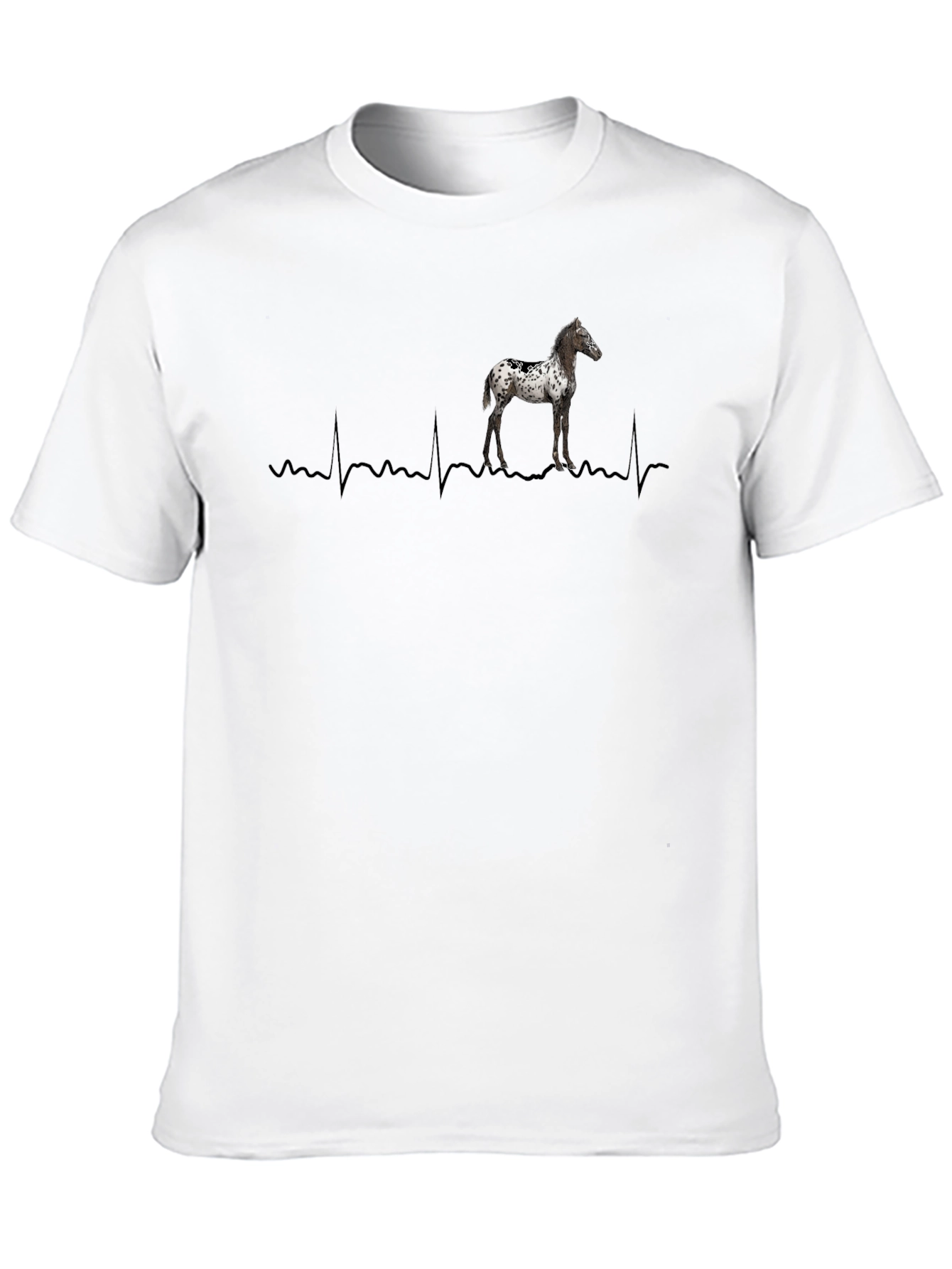 Horse Heartbeat T-Shirt - Black
