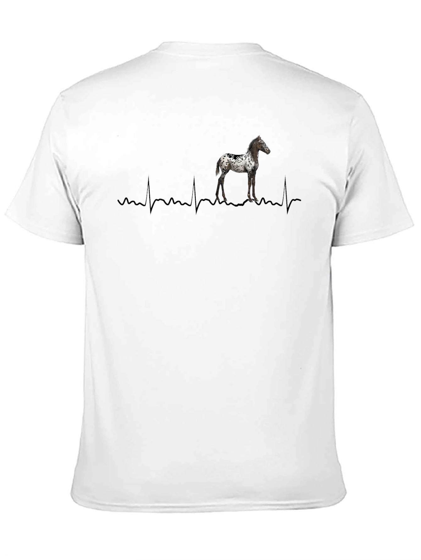 Horse Heartbeat T-Shirt - Black