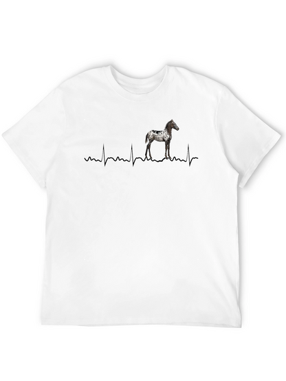 Horse Heartbeat T-Shirt - Black