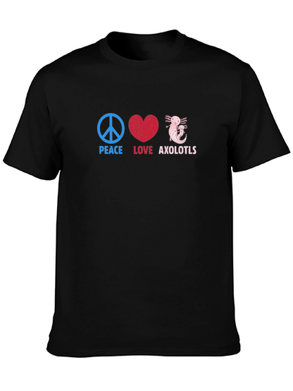 Peace Love Axolotls Graphic T-Shirt