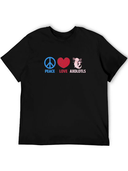 Peace Love Axolotls Graphic T-Shirt
