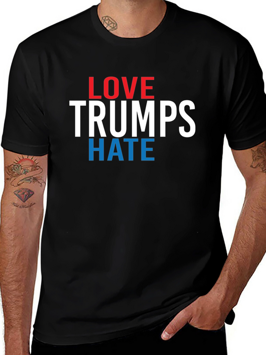 Love Trumps Hate Graphic T-Shirt - Political Statement Tee