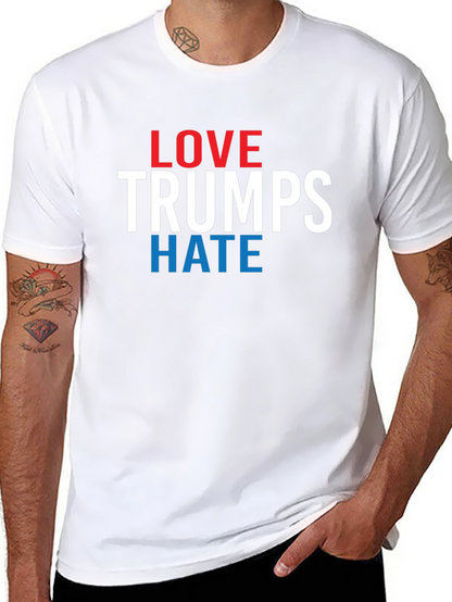Love Trumps Hate Graphic T-Shirt - Political Statement Tee