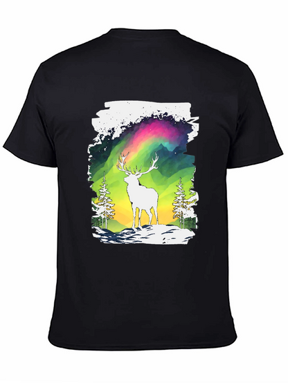 Deer Aurora Graphic T-Shirt
