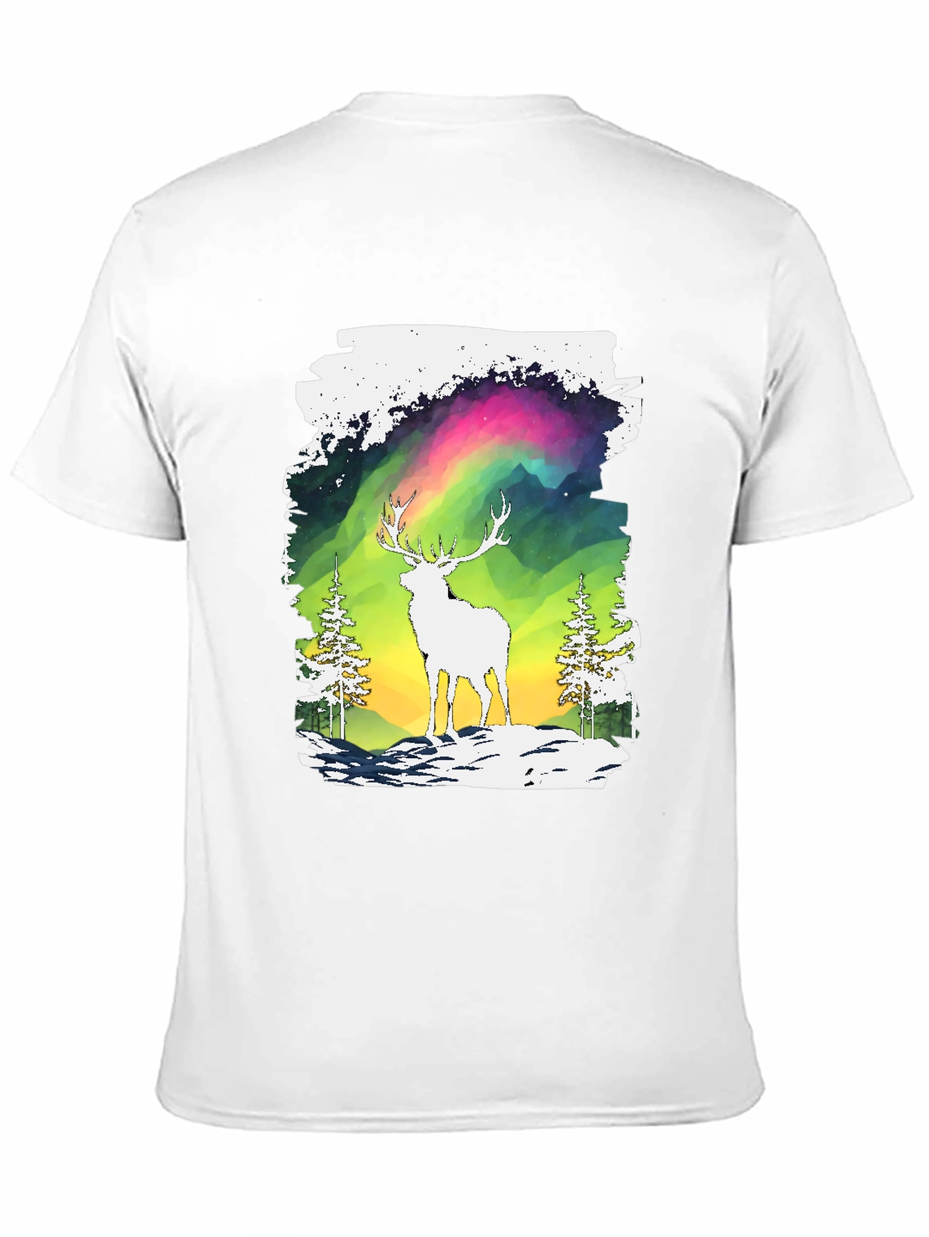 Deer Aurora Graphic T-Shirt