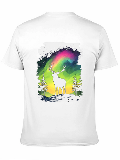 Deer Aurora Graphic T-Shirt