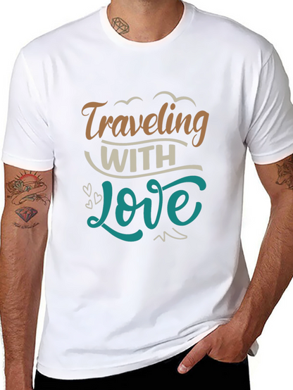 Traveling With Love Black Graphic T-Shirt