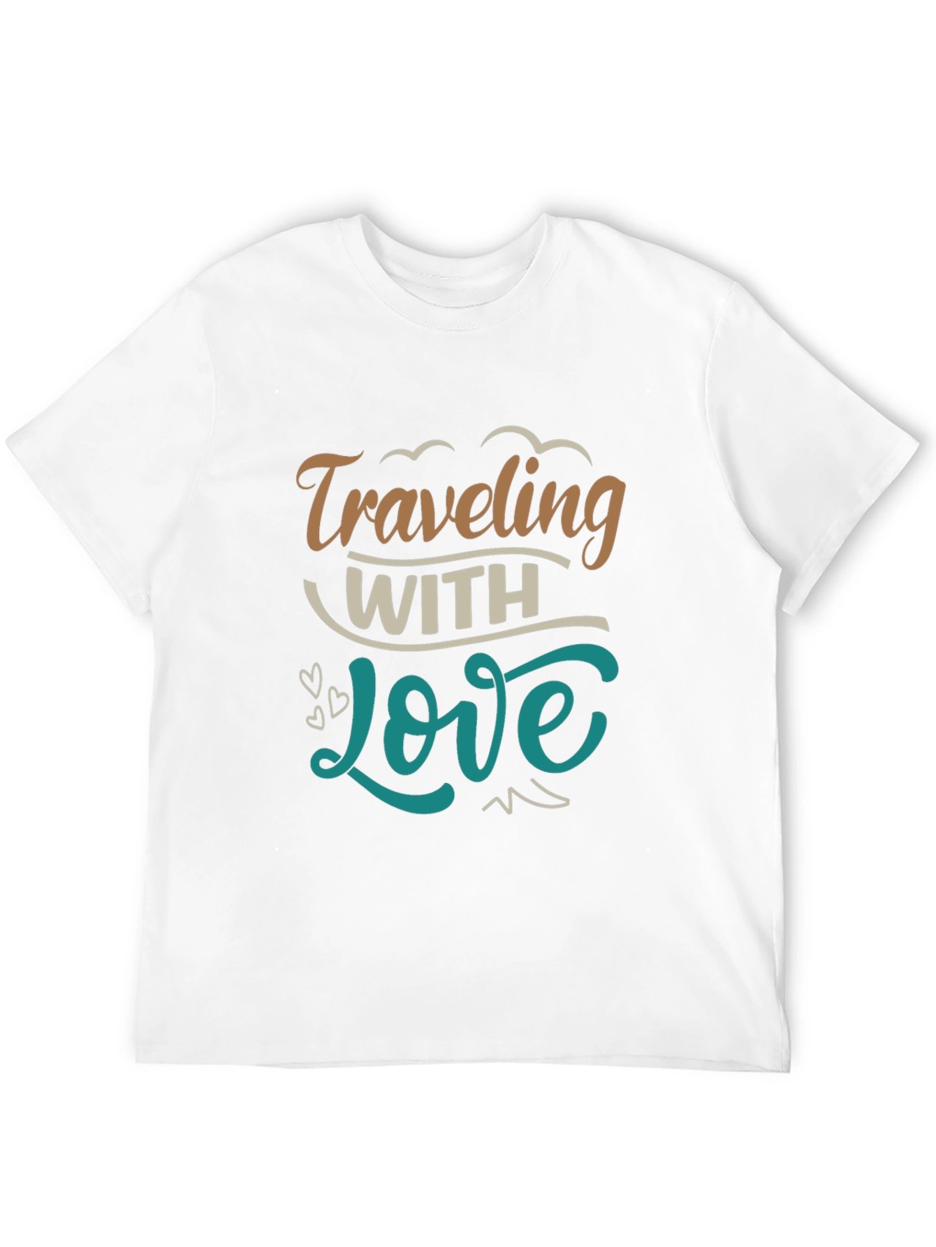 Traveling With Love Black Graphic T-Shirt