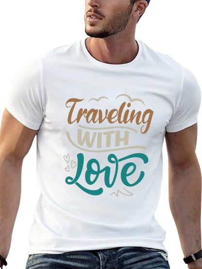 Traveling With Love Black Graphic T-Shirt