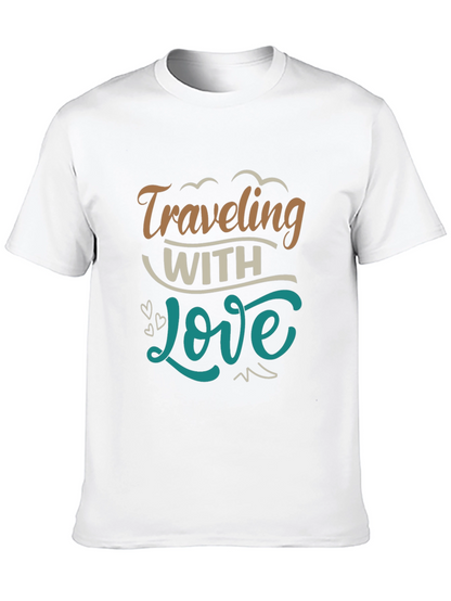 Traveling With Love Black Graphic T-Shirt
