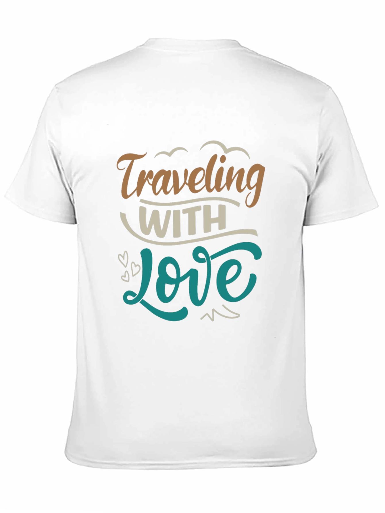 Traveling With Love Black Graphic T-Shirt