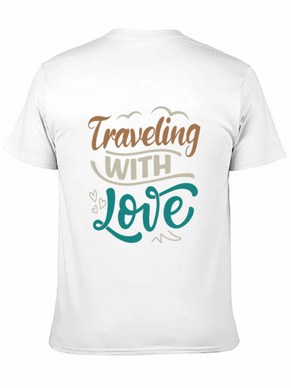 Traveling With Love Black Graphic T-Shirt