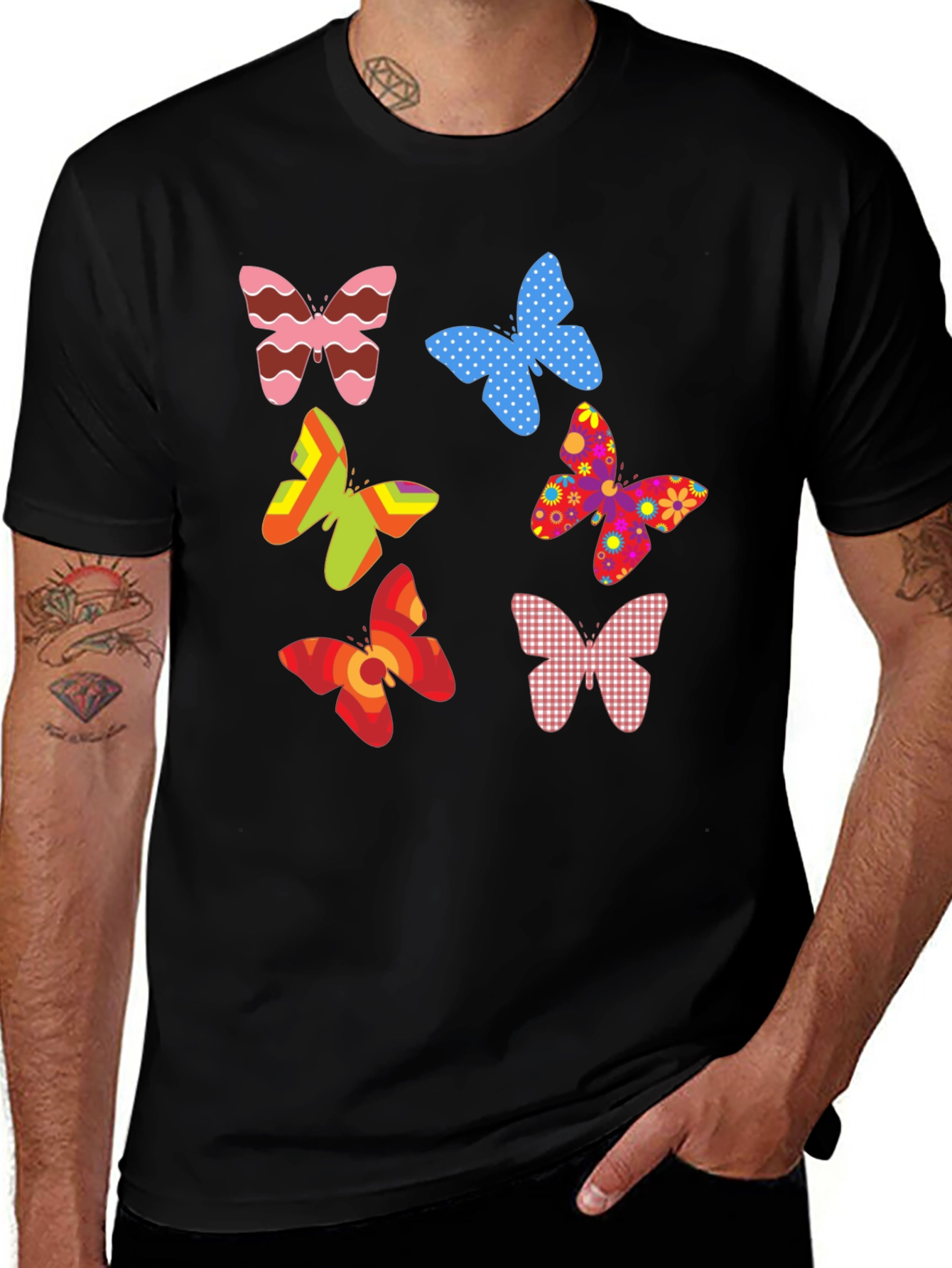 Butterfly Pattern T-Shirt