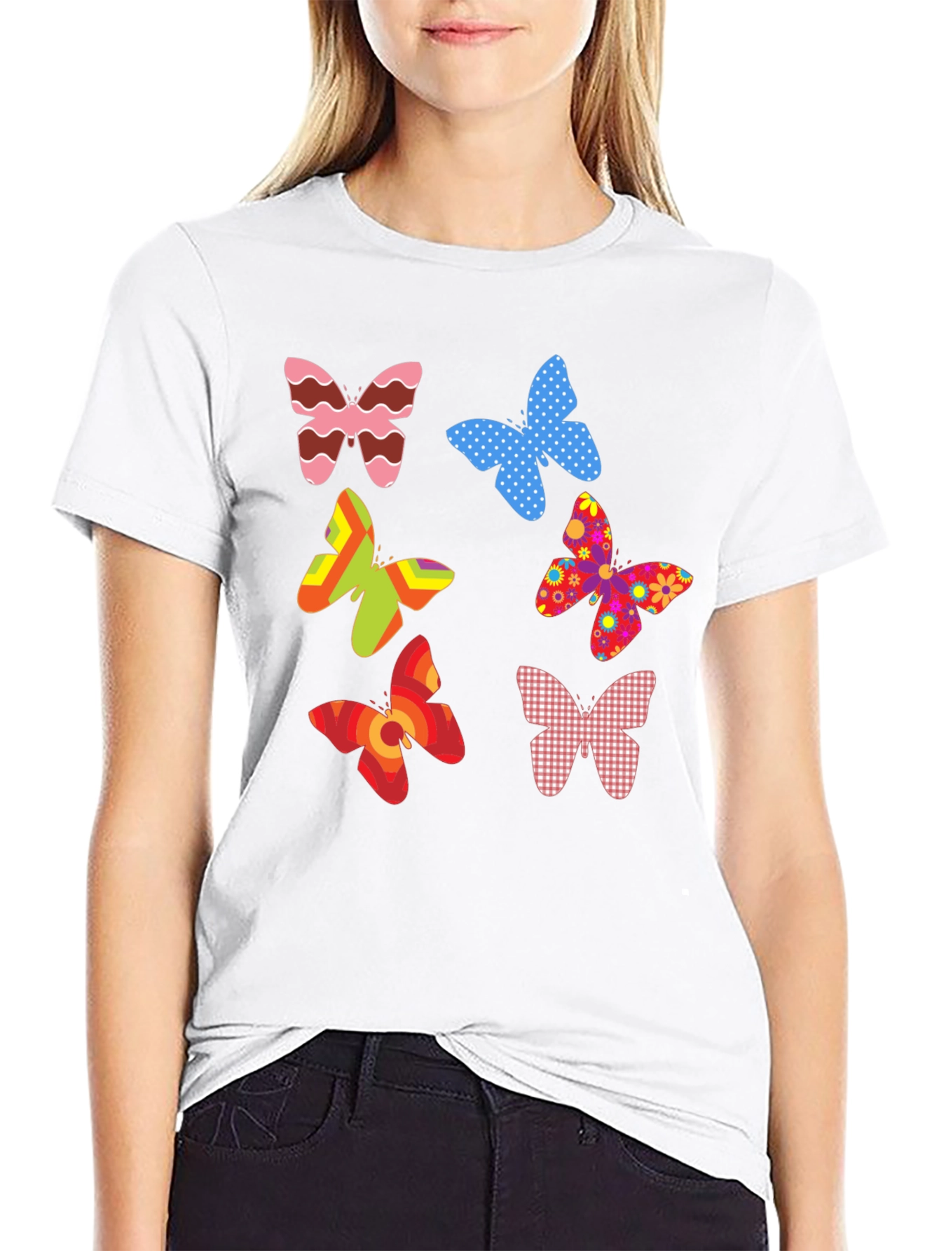 Butterfly Pattern T-Shirt