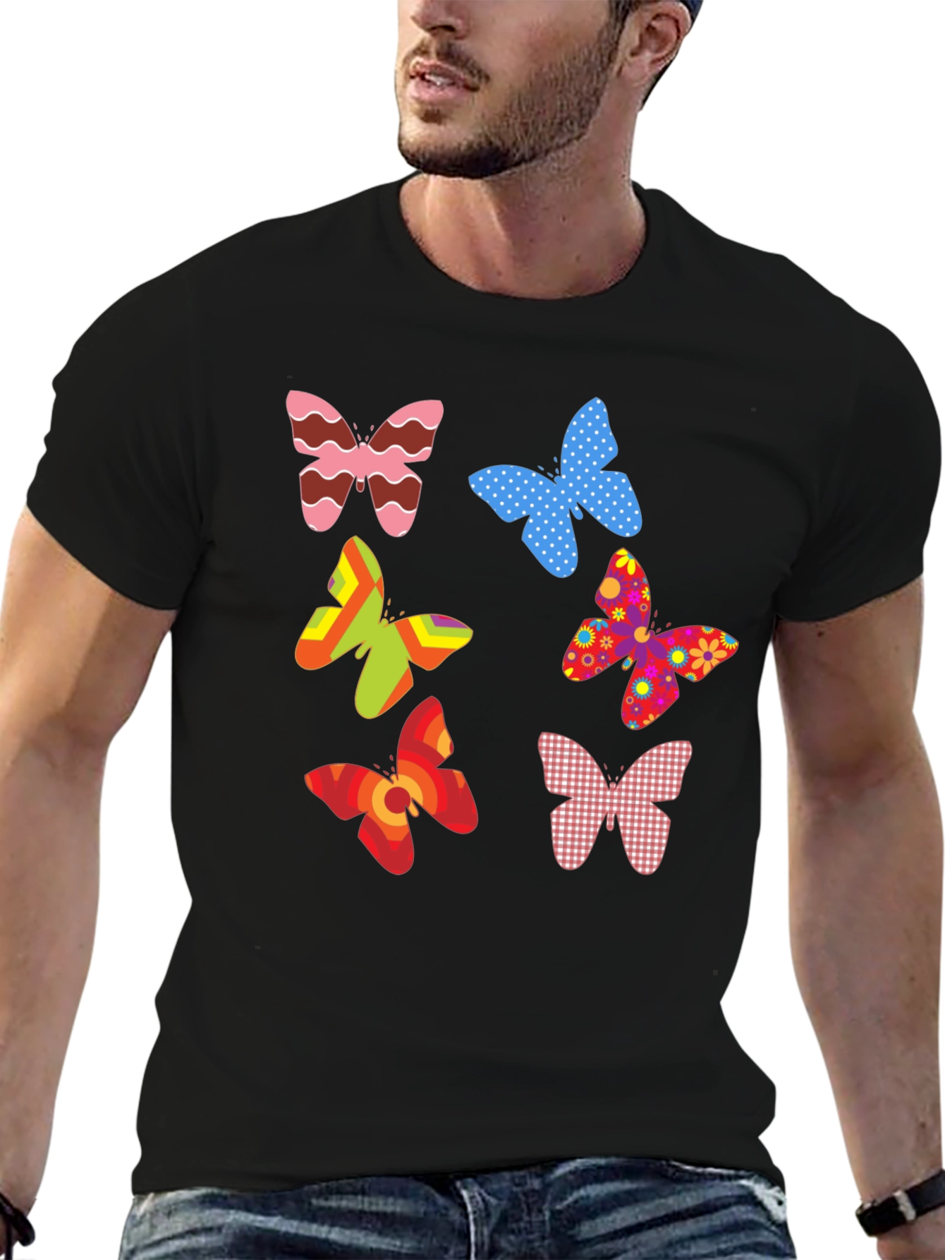 Butterfly Pattern T-Shirt