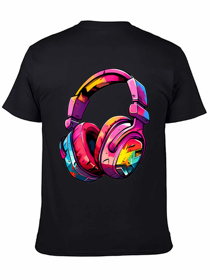 Colorful Headphones Graphic T-Shirt