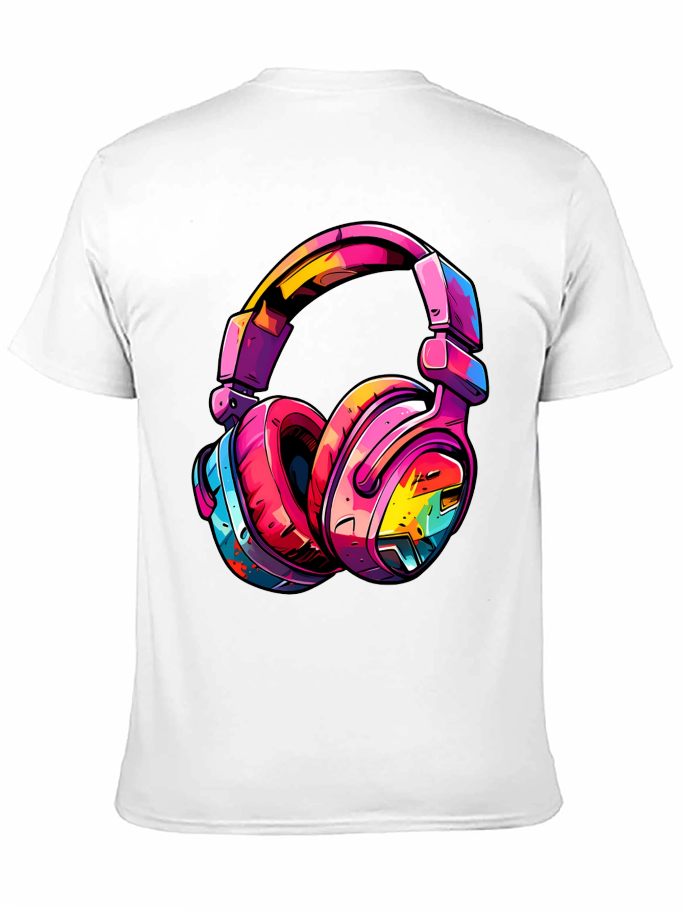 Colorful Headphones Graphic T-Shirt
