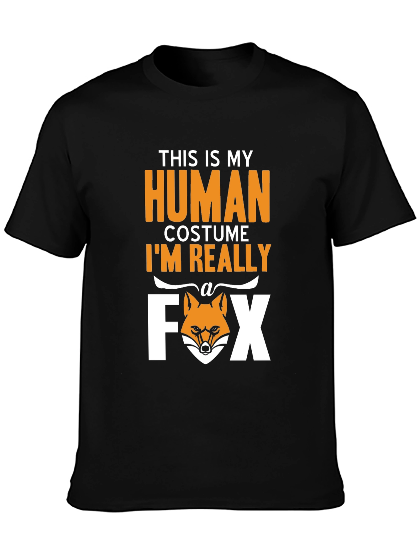 Funny Human Costume Fox T-Shirt - Halloween Tee