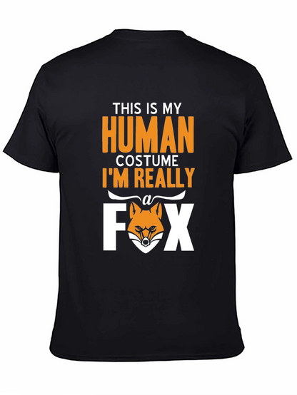 Funny Human Costume Fox T-Shirt - Halloween Tee