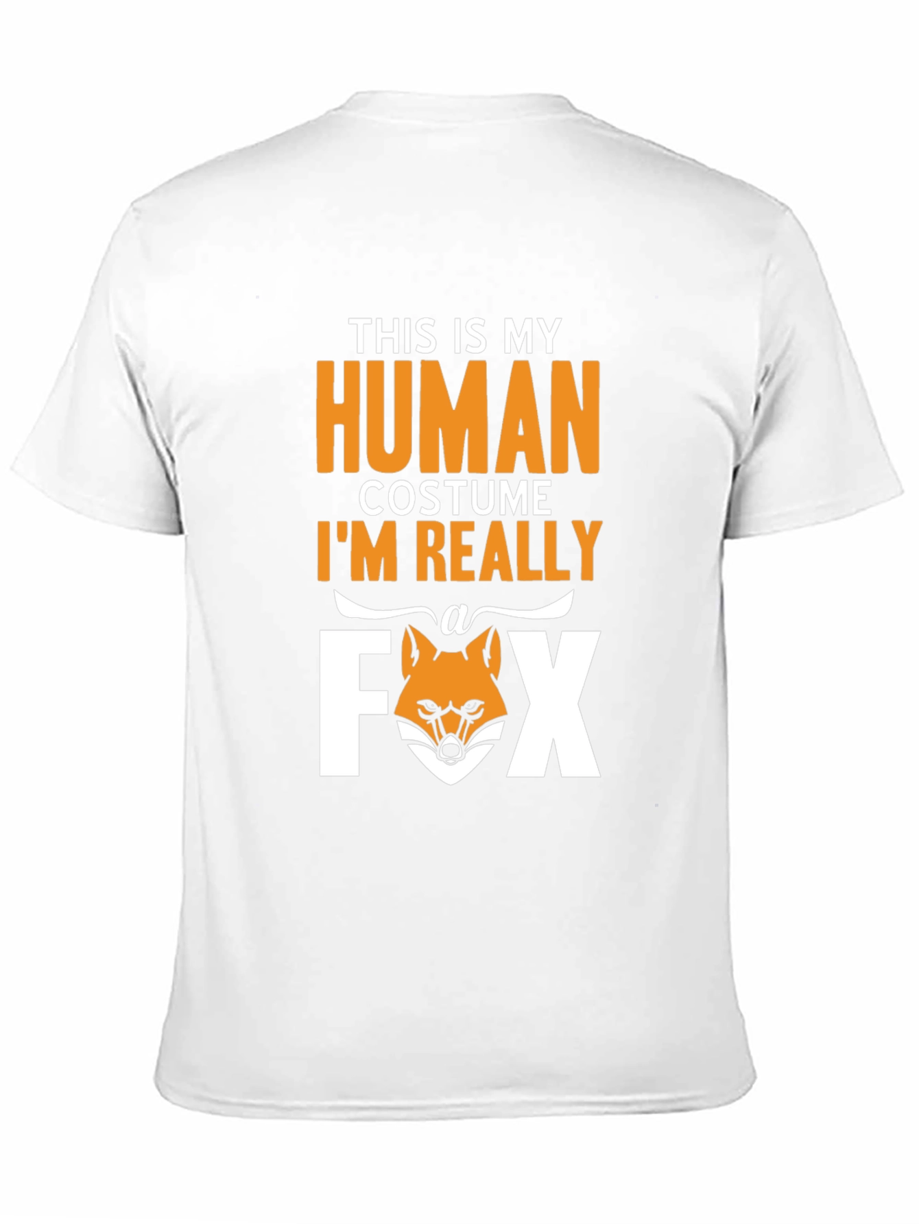 Funny Human Costume Fox T-Shirt - Halloween Tee