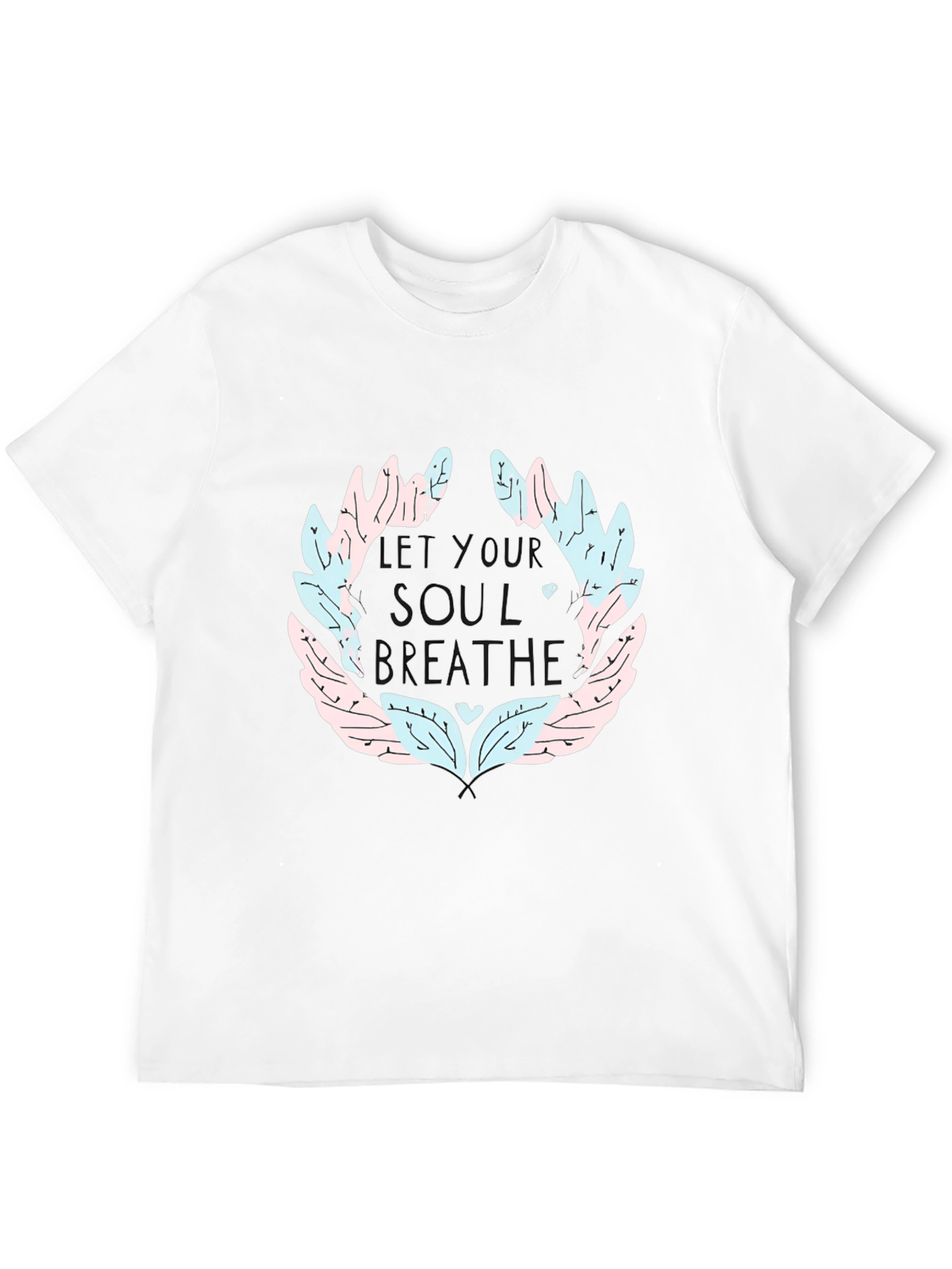 Soul Breathe Graphic Tee - Black Cotton Casual T-Shirt