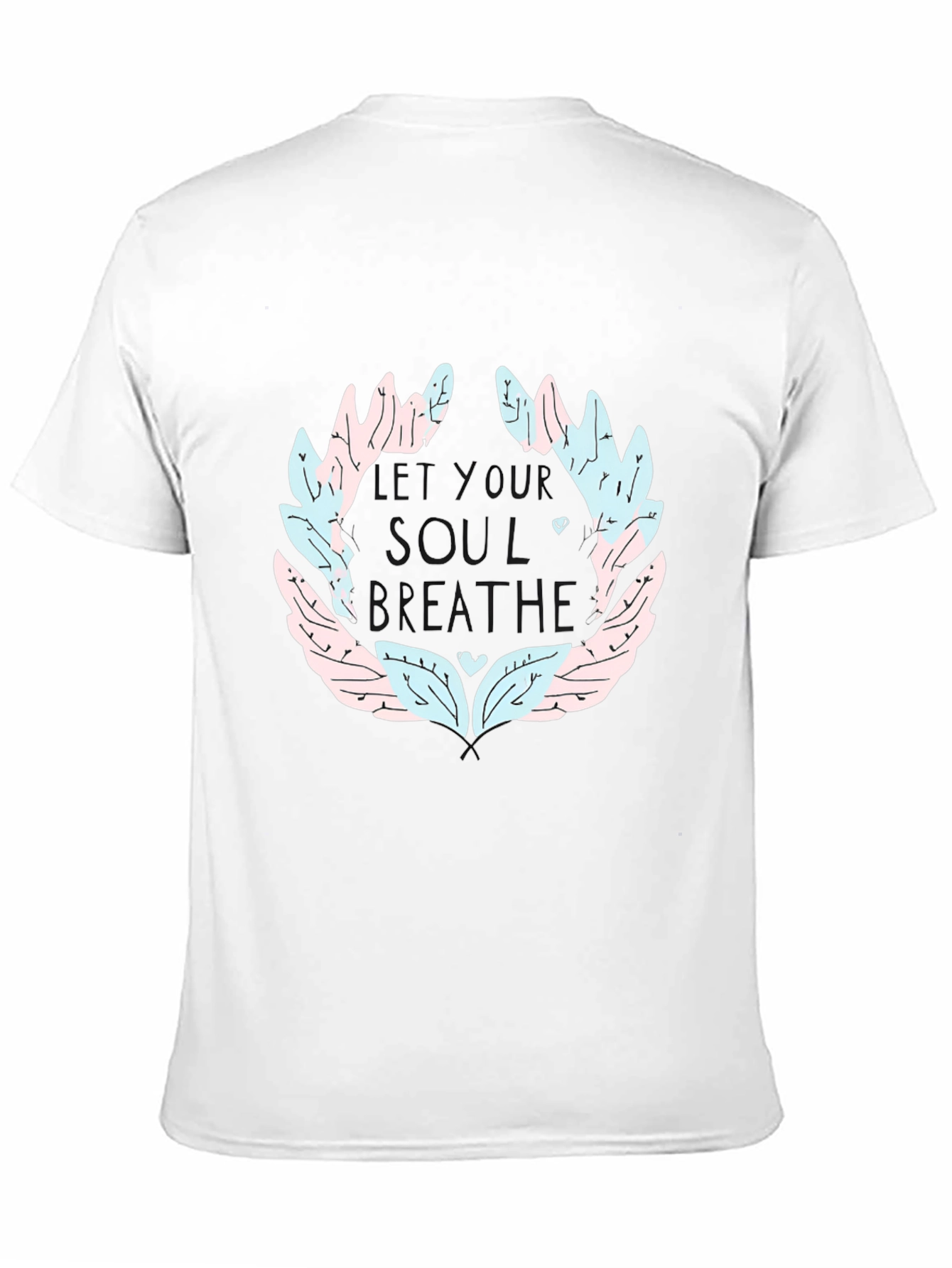 Soul Breathe Graphic Tee - Black Cotton Casual T-Shirt