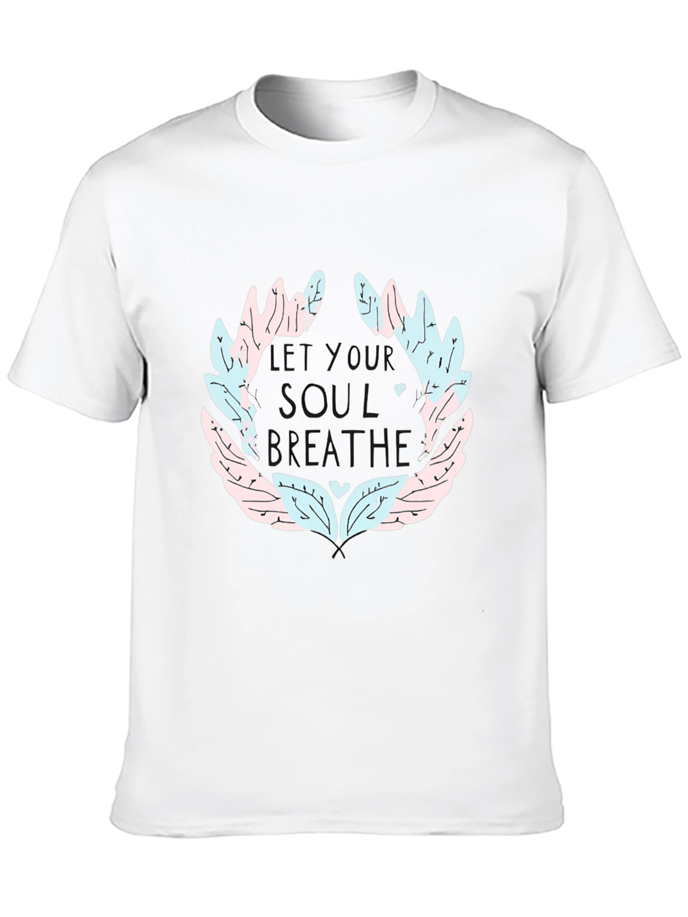 Soul Breathe Graphic Tee - Black Cotton Casual T-Shirt