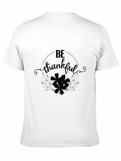 Be Thankful Black Graphic T-Shirt