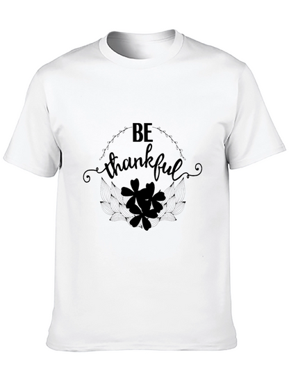 Be Thankful Black Graphic T-Shirt