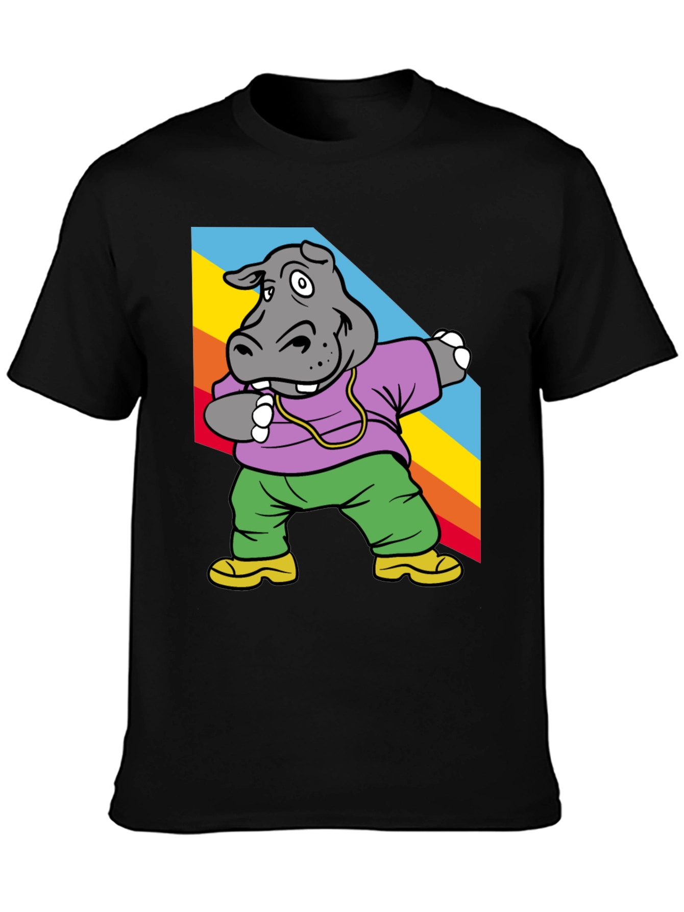 Cool Hippo Dabbing Graphic Tee