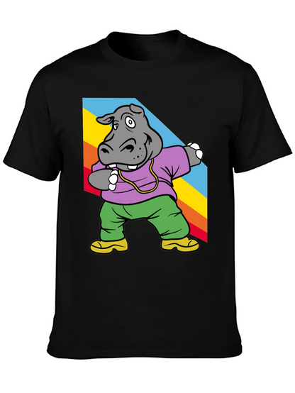 Cool Hippo Dabbing Graphic Tee