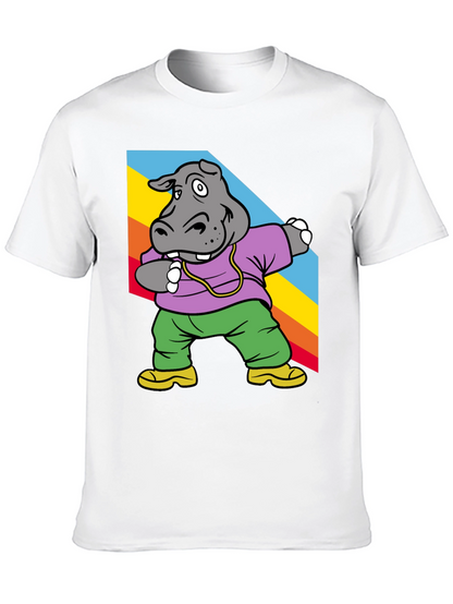 Cool Hippo Dabbing Graphic Tee