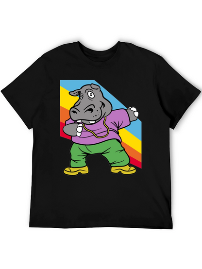 Cool Hippo Dabbing Graphic Tee