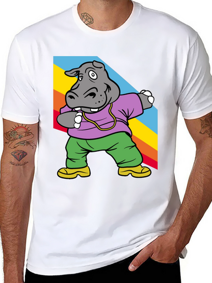 Cool Hippo Dabbing Graphic Tee