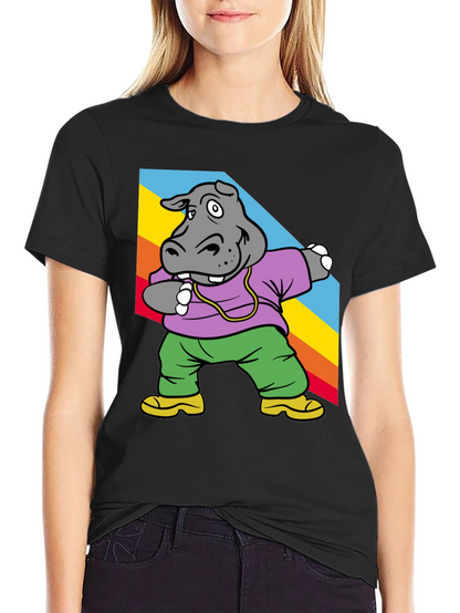 Cool Hippo Dabbing Graphic Tee