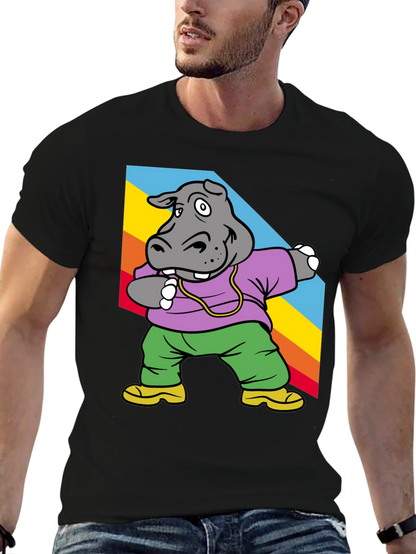 Cool Hippo Dabbing Graphic Tee