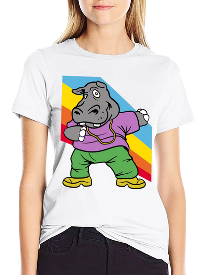 Cool Hippo Dabbing Graphic Tee