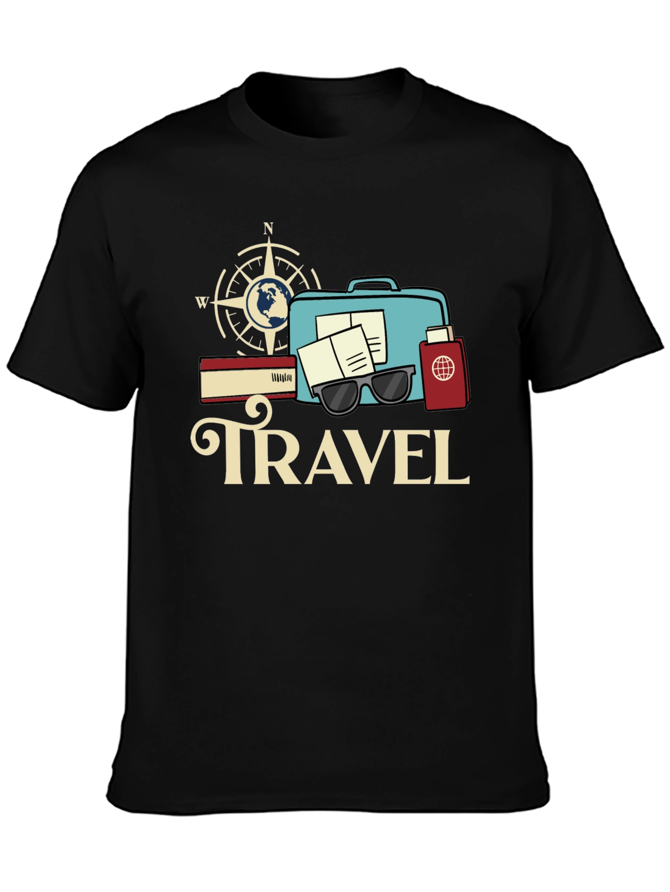 Travel Theme Graphic T-Shirt - Adventure Ready!