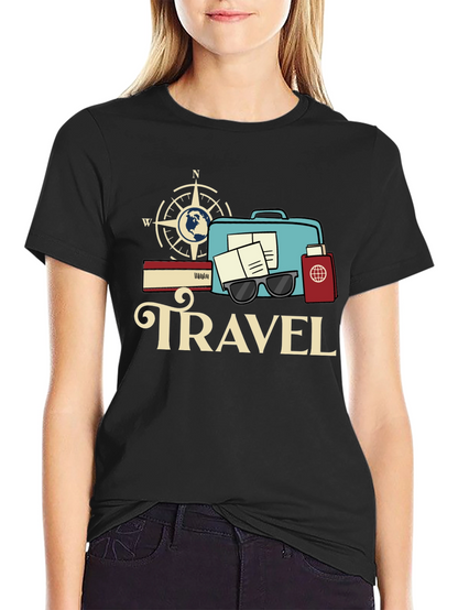 Travel Theme Graphic T-Shirt - Adventure Ready!