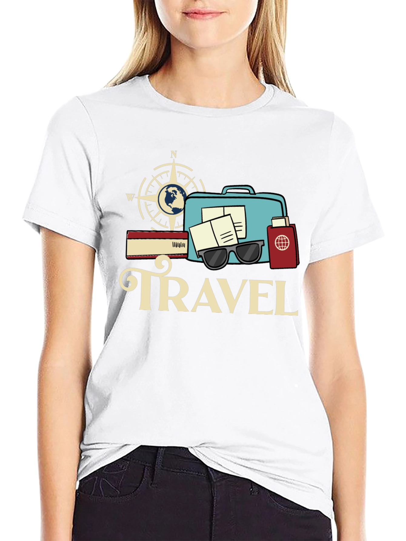 Travel Theme Graphic T-Shirt - Adventure Ready!