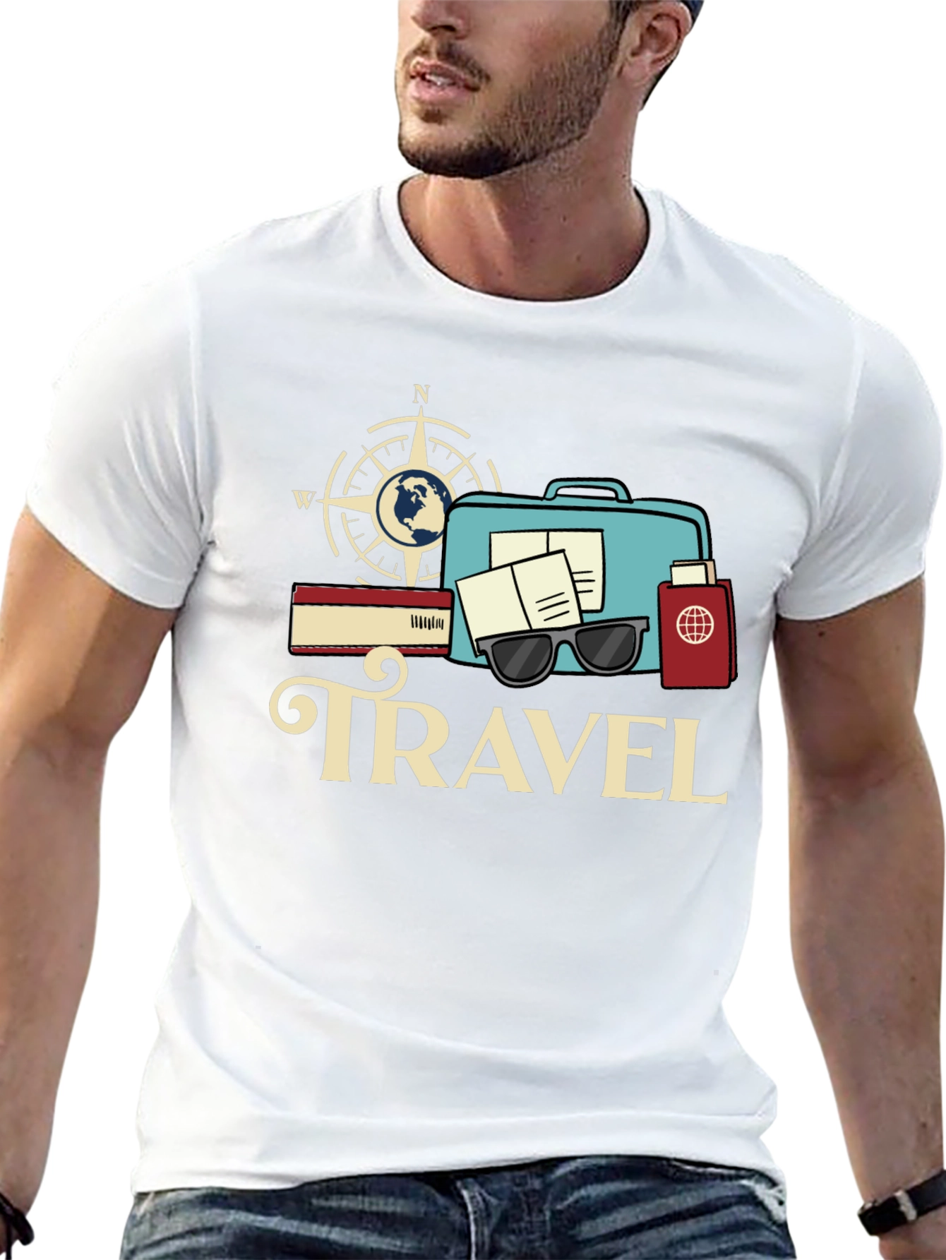 Travel Theme Graphic T-Shirt - Adventure Ready!