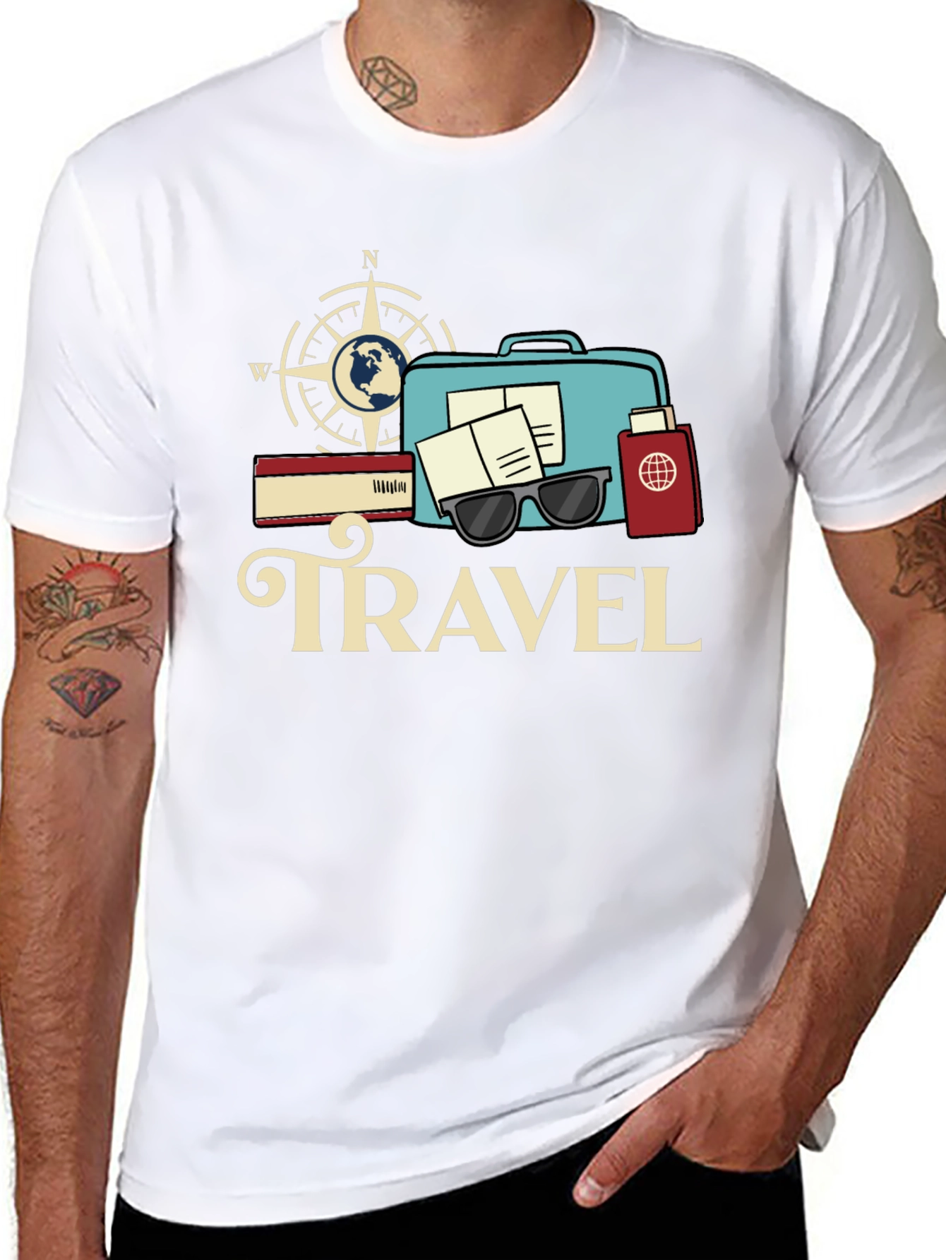Travel Theme Graphic T-Shirt - Adventure Ready!