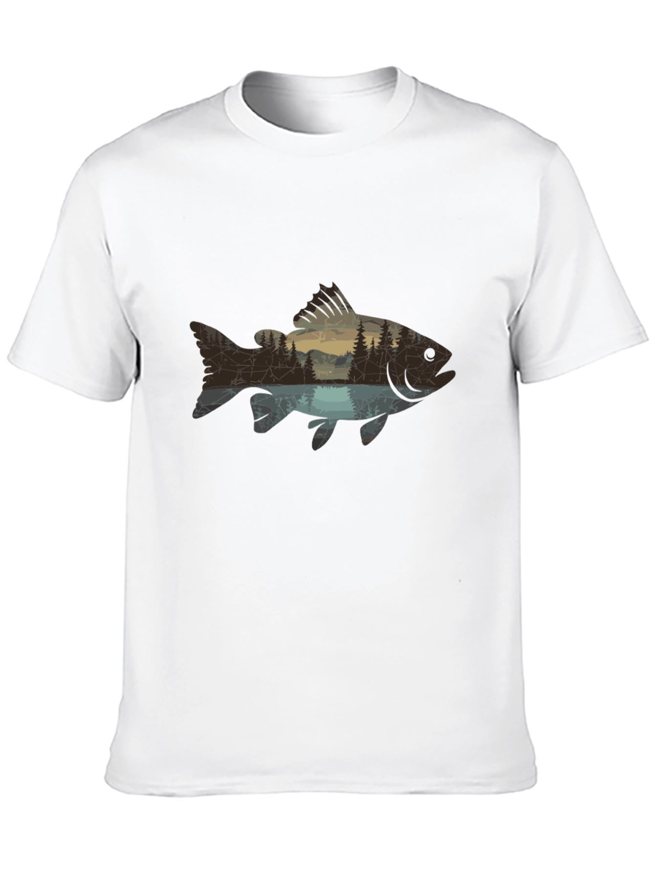 Nature Fish Graphic Black T-Shirt