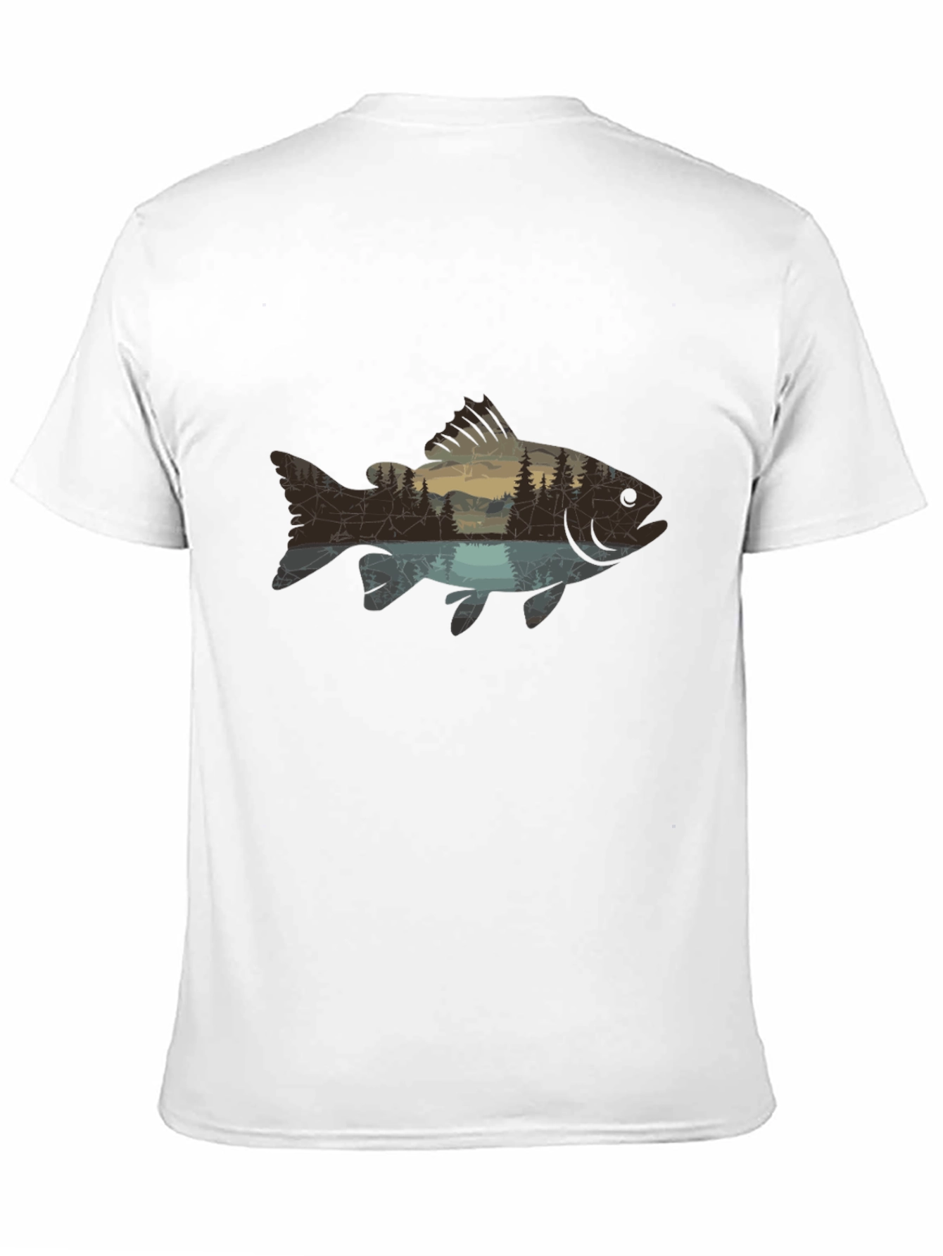 Nature Fish Graphic Black T-Shirt