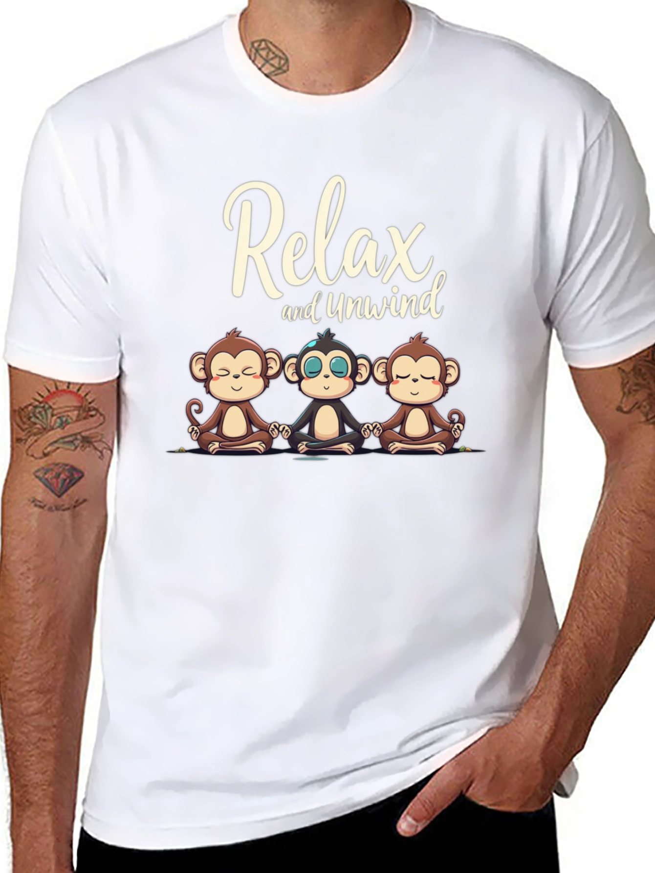 Relax and Unwind Monkey Graphic Tee