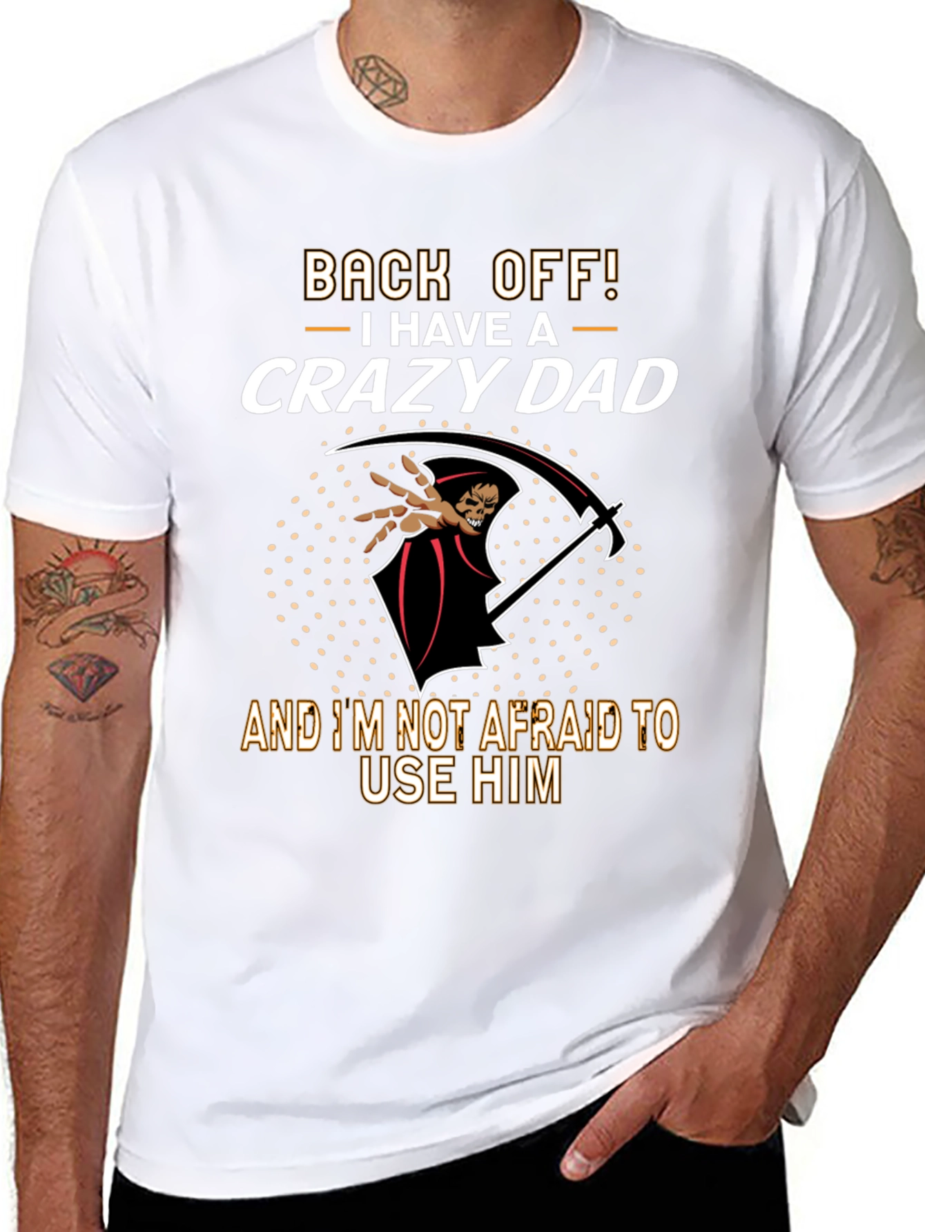 Back Off Crazy Dad Graphic T-Shirt
