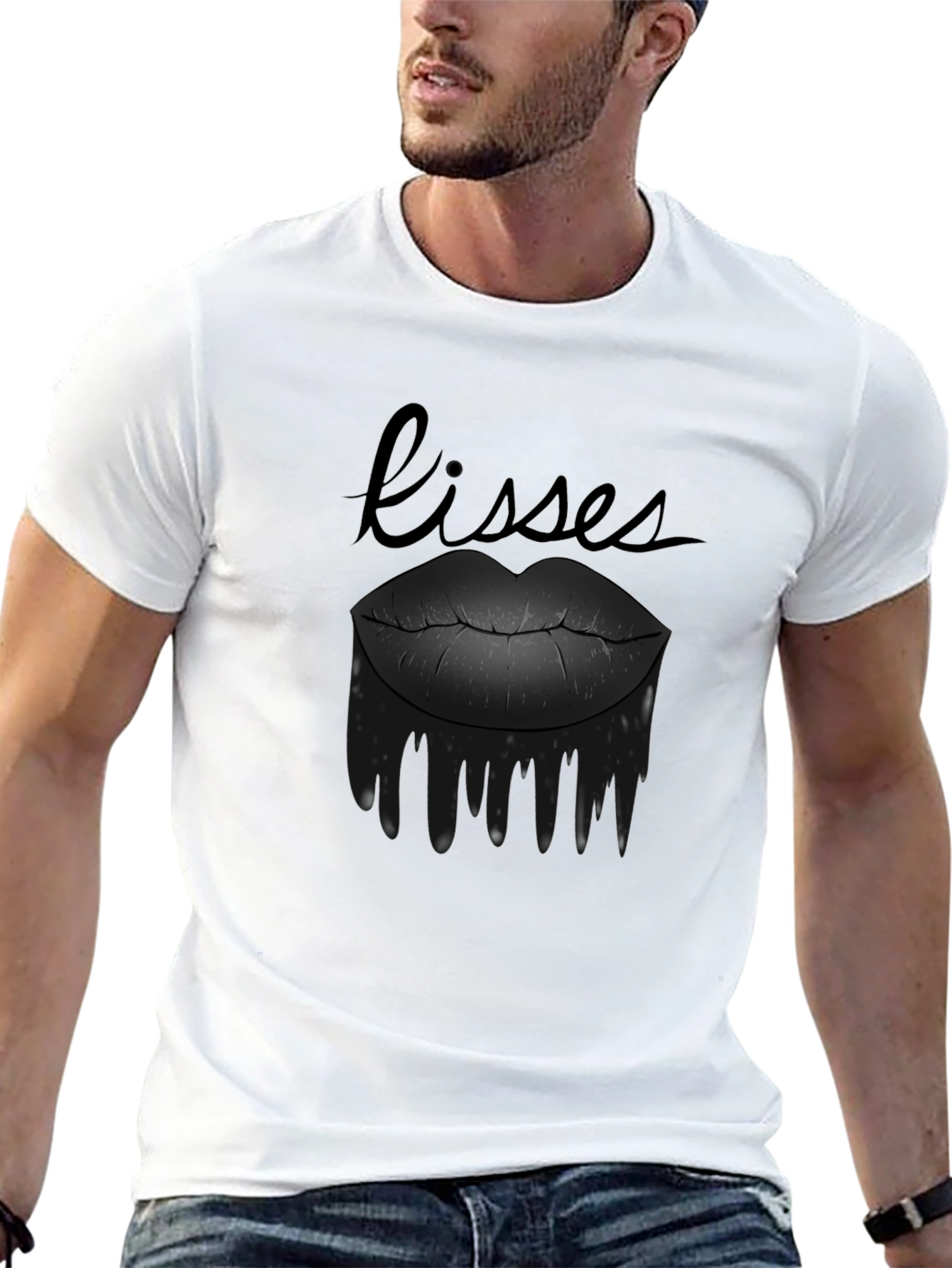 Kisses Graphic Tee - Black
